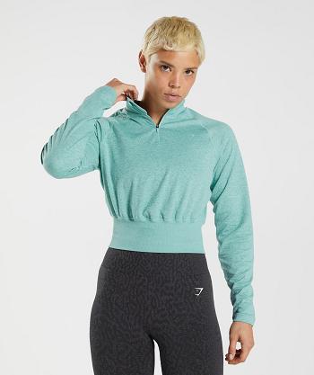 Gymshark 315 Long Sleeve Warmup Ženske Accessories Plave Tirkizne | HR 3791HAP